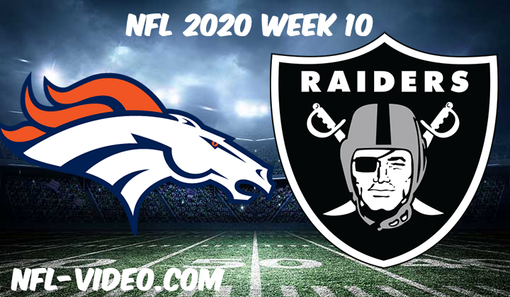 Denver Broncos vs Las Vegas Raiders Full Game & Highlights NFL 2020 Week 10