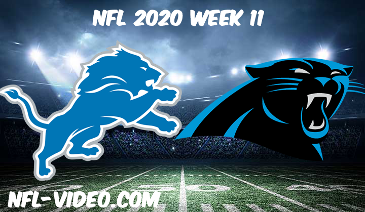 Detroit Lions vs Carolina Panthers Full Game & Highlights NFL 2020 Week 11
