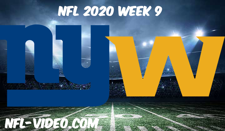 New York Giants vs Washington Football Team Full Game & Highlights NFL 2020 Week 9