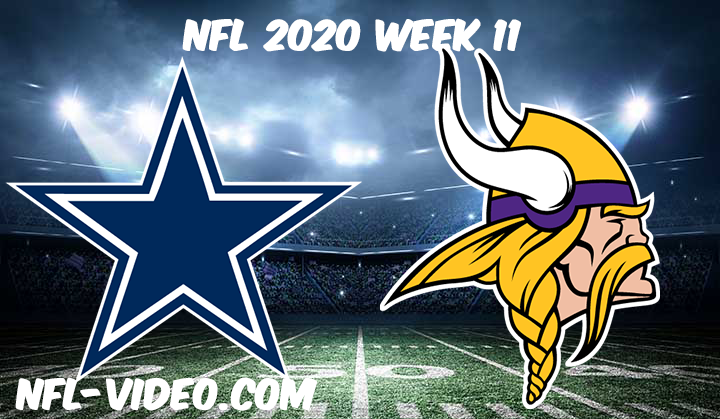 Dallas Cowboys vs Minnesota Vikings Full Game & Highlights NFL 2020 Week 11