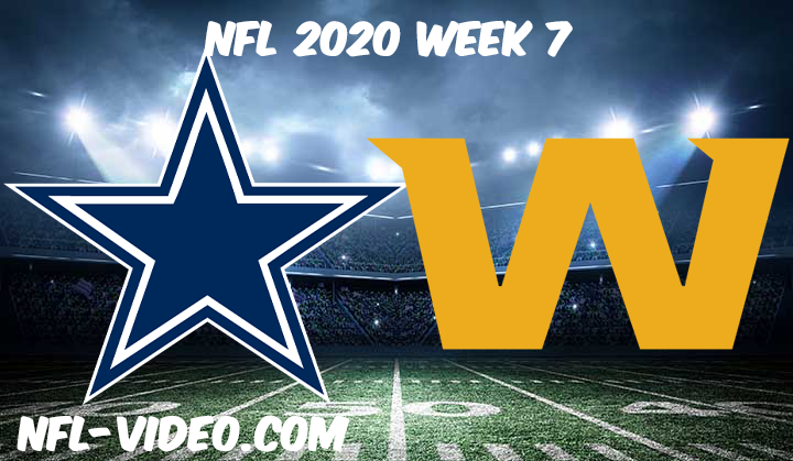 Dallas Cowboys vs Washington Football Team Full Game & Highlights NFL 2020 Week 7