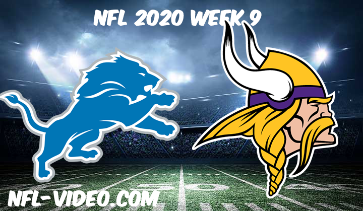 Detroit Lions vs Minnesota Vikings Full Game & Highlights NFL 2020 Week 9