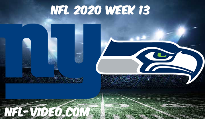 New York Giants vs Seattle Seahawks Full Game & Highlights NFL 2020 Week 13