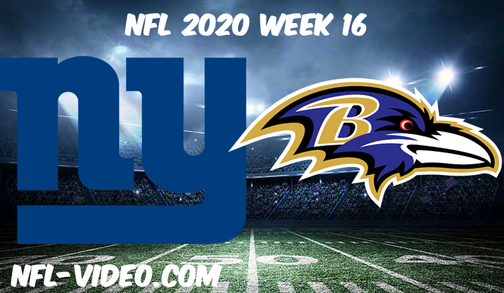 New York Giants vs Baltimore Ravens Full Game & Highlights NFL 2020 Week 16