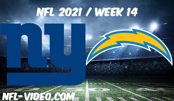 New York Giants vs Los Angeles Chargers Full Game Replay 2021 NFL Week 14