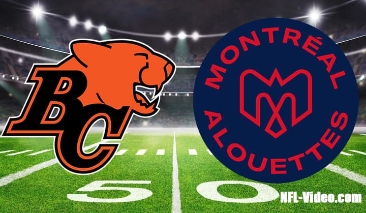 BC Lions vs Montreal Alouettes Full Game Replay 2022 CFL Week 14