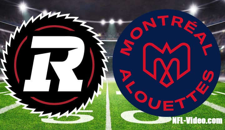 Ottawa Redblacks vs Montreal Alouettes Full Game Replay 2022 CFL Week 13
