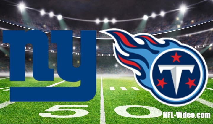 New York Giants vs Tennessee Titans Full Game Replay 2022 NFL Week 1